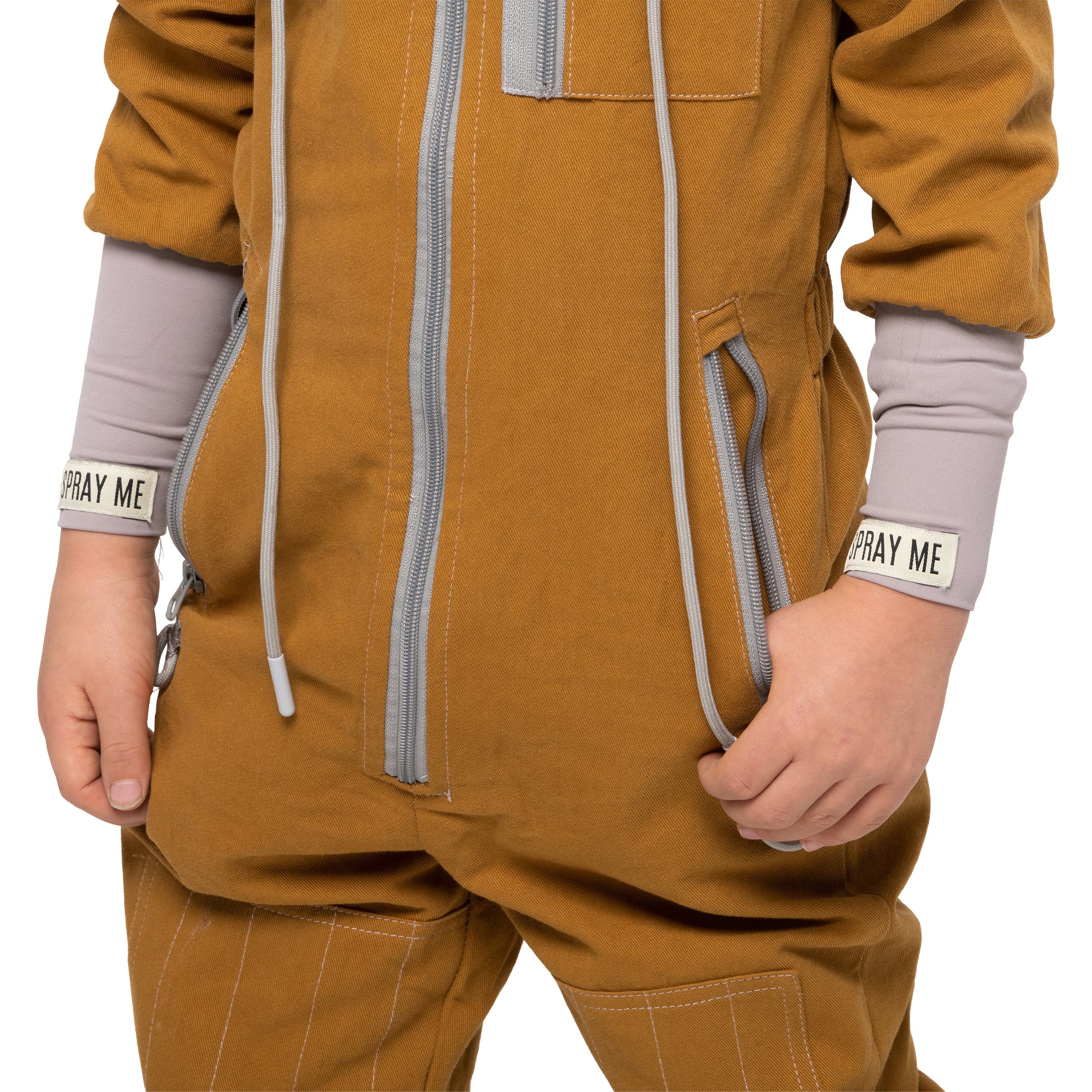 Model wearing Tick Off Ticks fashion-forward tick suit for tick protection.