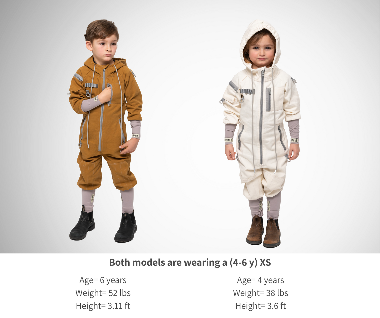 Size Guide for Kids Tick Suit
